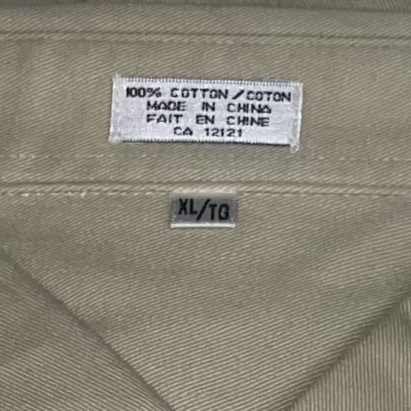 2/$25 Benjamin Moore Beige Painter’s Button Down Shirt - Picture 3 of 8